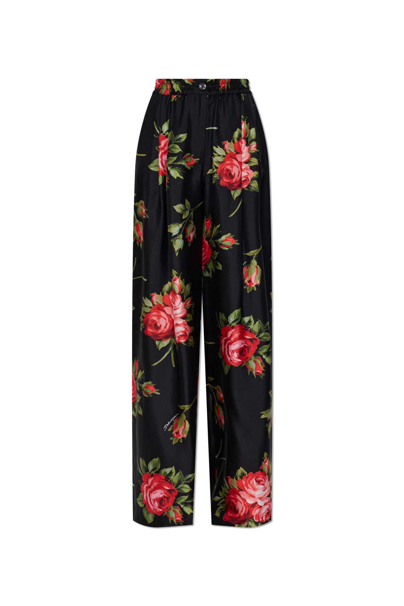 Dolce & Gabbana Silk pants with a floral motif | Women's | Vitkac